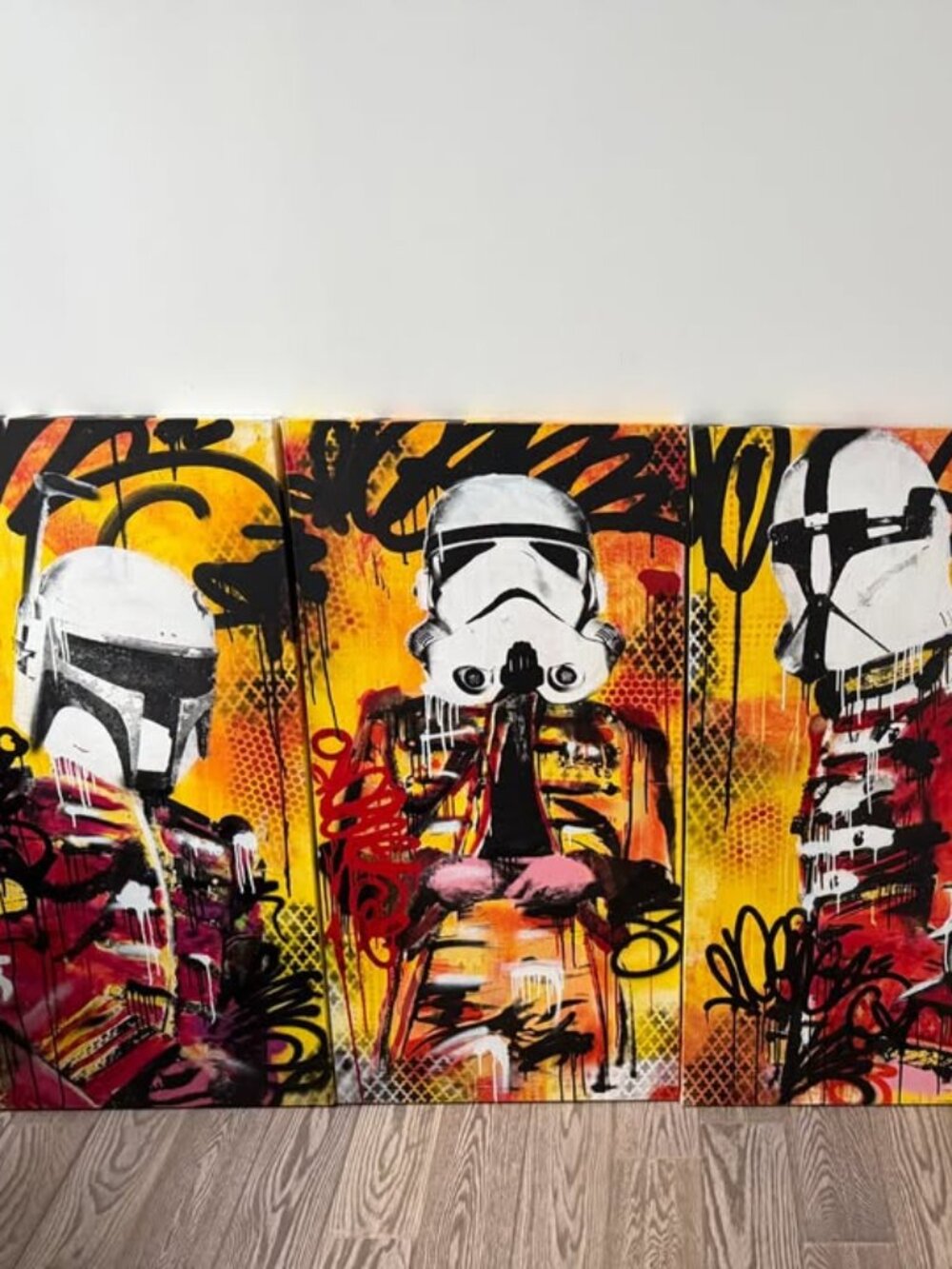 Stop Wars 4-Panel Canvas Art Installation by BNS
